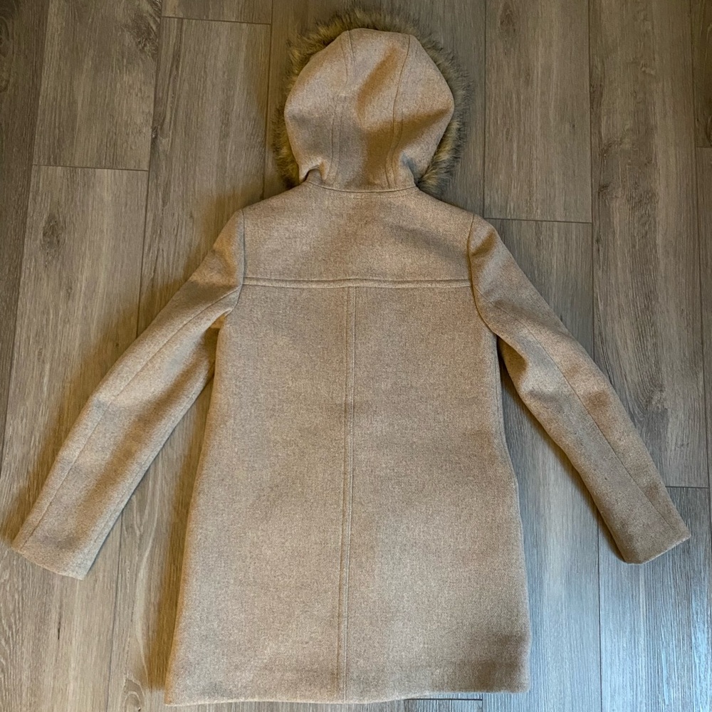 J. Crew Vail Parka Wool Blend Coat in Heather Tan Size 00 - Picture 3 of 16